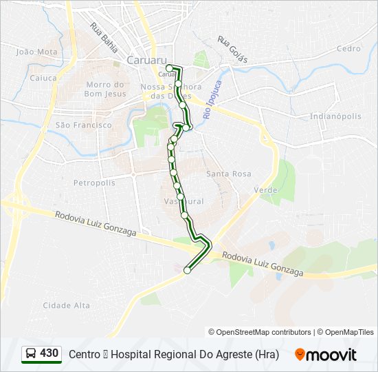 430 bus Line Map