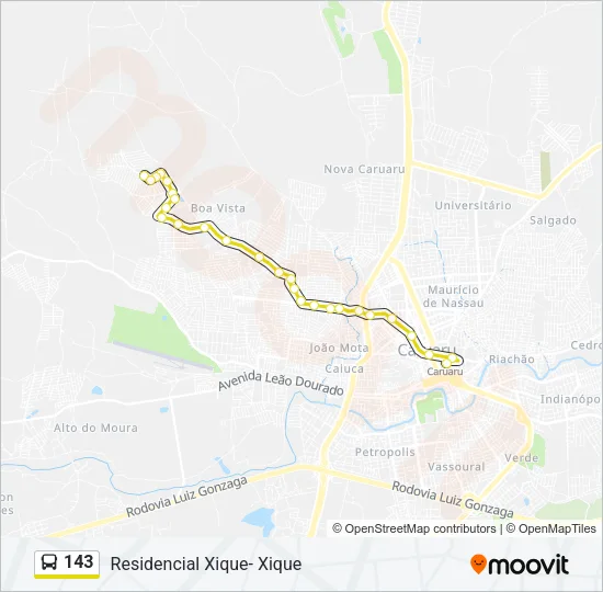 143 Bus Line Map