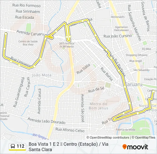 112 Bus Line Map
