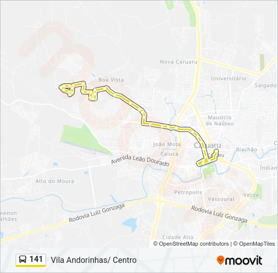 141 Bus Line Map