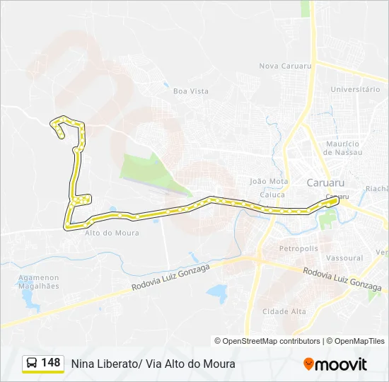 148 Bus Line Map