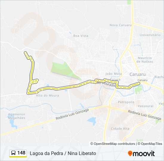 148 bus Line Map