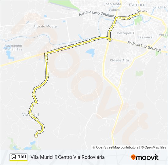 150 bus Line Map