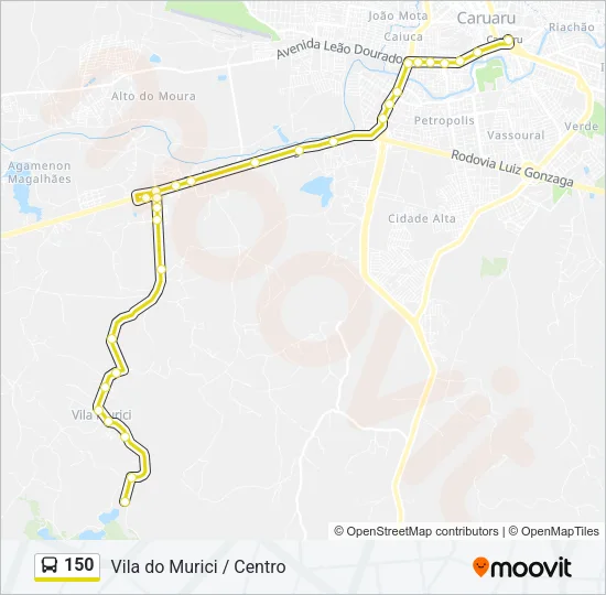 150 Bus Line Map