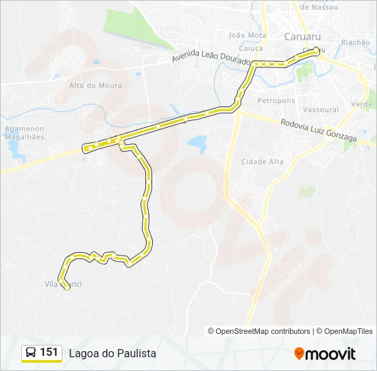 151 Bus Line Map