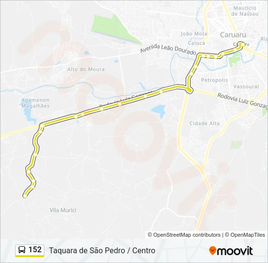 152 Bus Line Map
