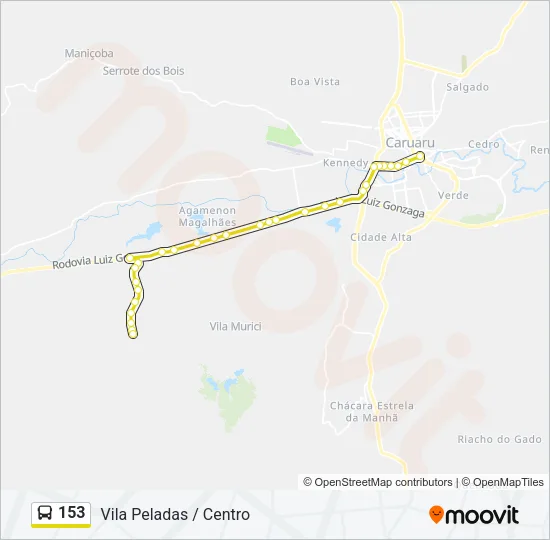 153 Bus Line Map