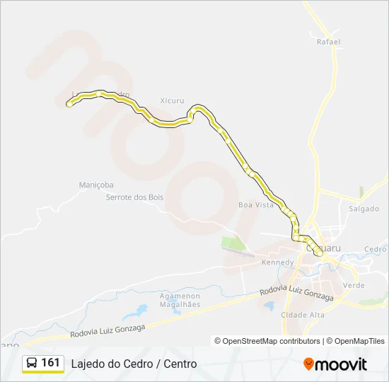 161 Bus Line Map