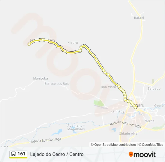 161 Bus Line Map