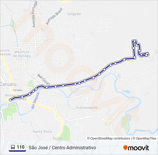 110 bus Line Map