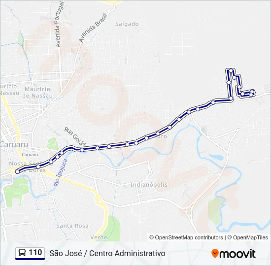 110 Bus Line Map
