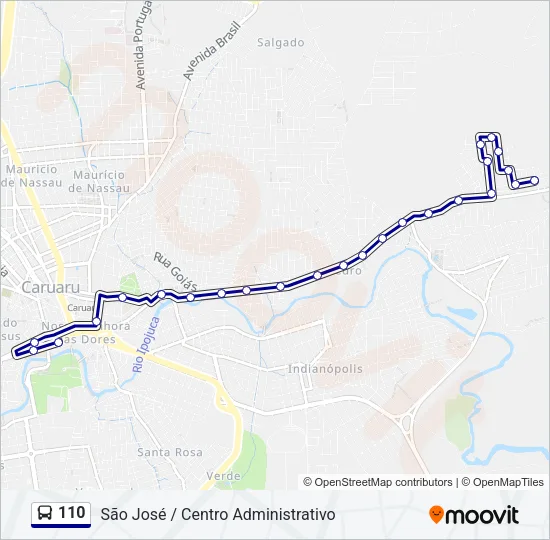 110 Bus Line Map