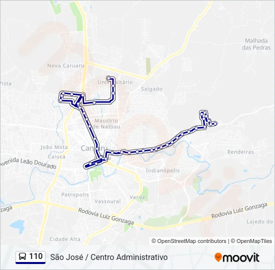 110 Bus Line Map
