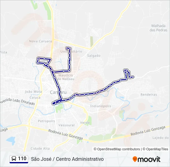 110 Bus Line Map