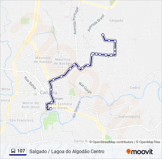 107 bus Line Map