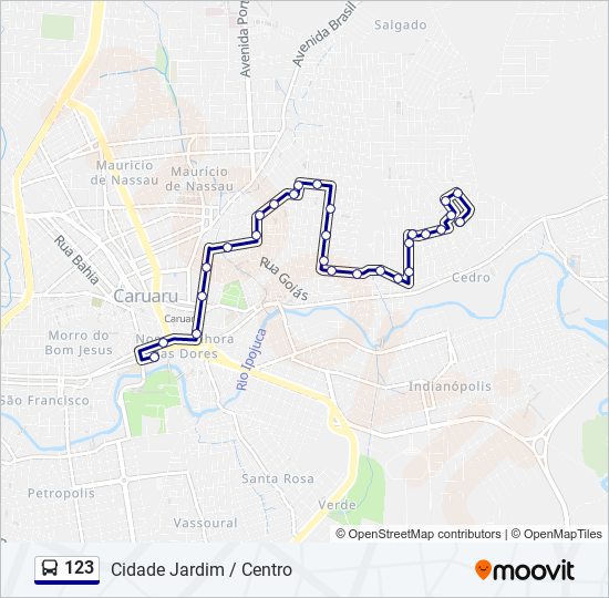 123 Route: Schedules, Stops & Maps - Cidade Jardim Centro Via Salgado ...