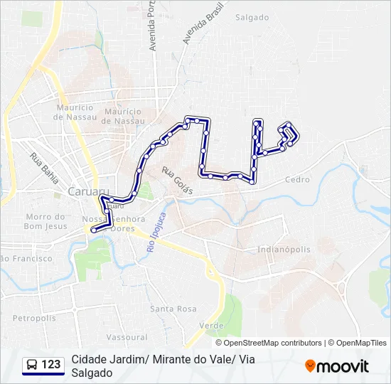 123 Bus Line Map