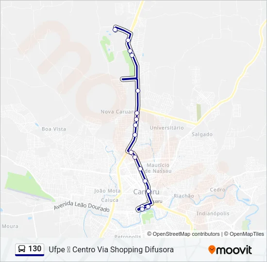 130 Bus Line Map
