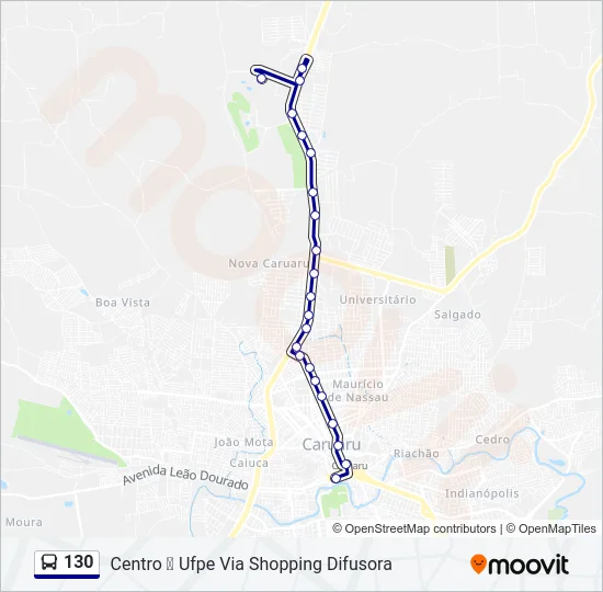 130 Bus Line Map