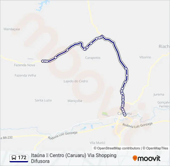 172 Bus Line Map