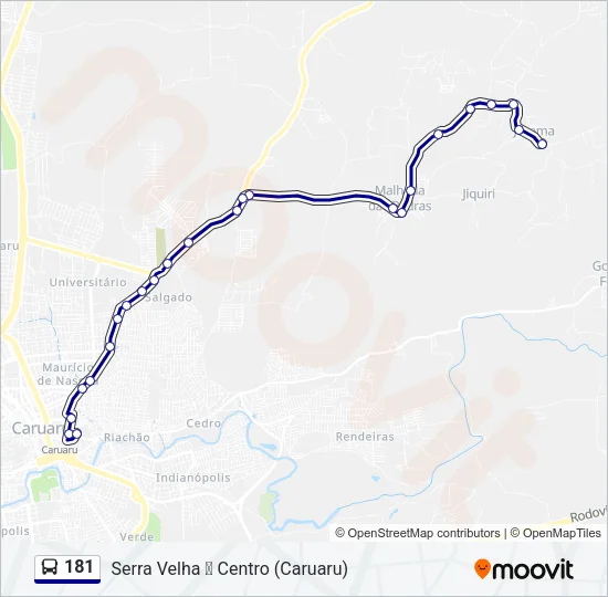 181 Bus Line Map
