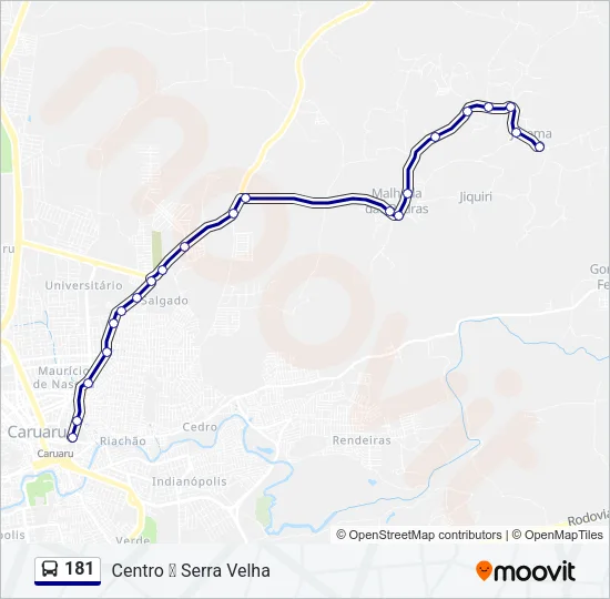 181 Bus Line Map