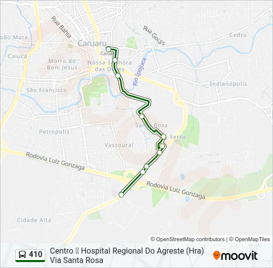410 Bus Line Map