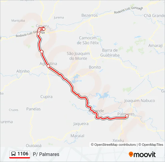1106 Bus Line Map
