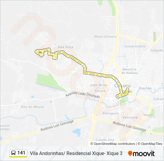 141 Bus Line Map