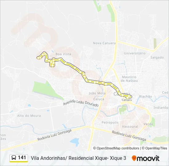 141 Bus Line Map