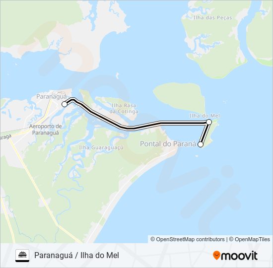 PARANAGUÁ / ILHA DO MEL ferry Line Map