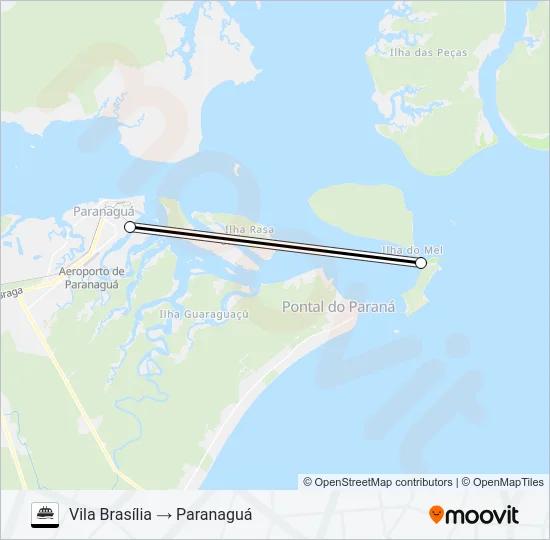 PARANAGUÁ / ILHA DO MEL Ferry Line Map
