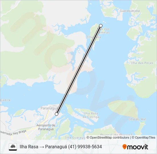 PARANAGUÁ / ILHA RASA Ferry Line Map
