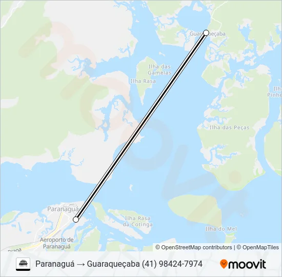 PARANAGUÁ / GUARAQUEÇABA Ferry Line Map