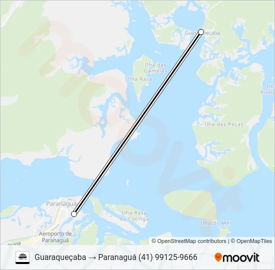 PARANAGUÁ / GUARAQUEÇABA Ferry Line Map