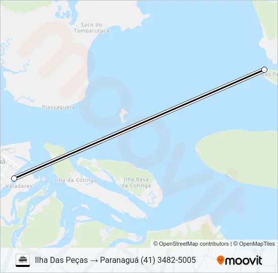 PARANAGUÁ / ILHA DAS PEÇAS Ferry Line Map