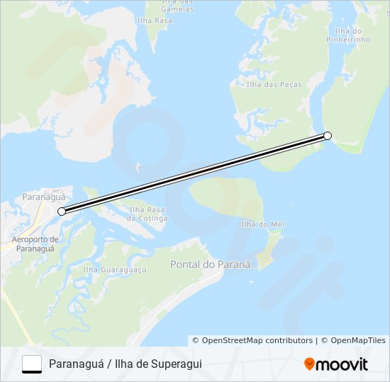 PARANAGUÁ / ILHA DE SUPERAGUI ferry Line Map