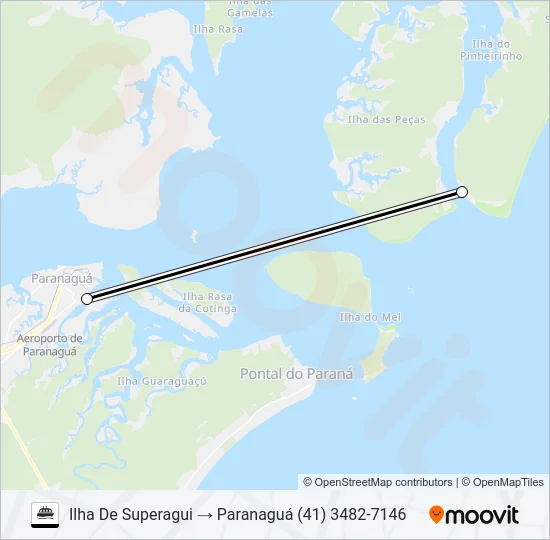 PARANAGUÁ / ILHA DE SUPERAGUI Ferry Line Map