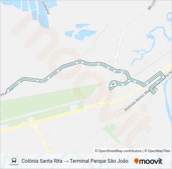 022 VIZINHANÇA Bus Line Map