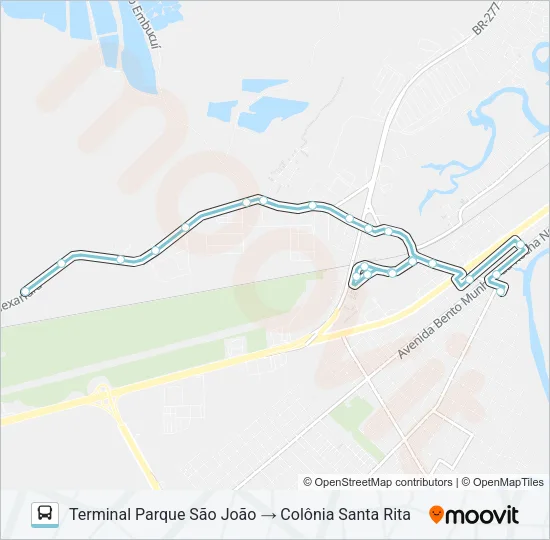 022 VIZINHANÇA Bus Line Map