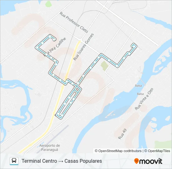 009 CASAS POPULARES Bus Line Map