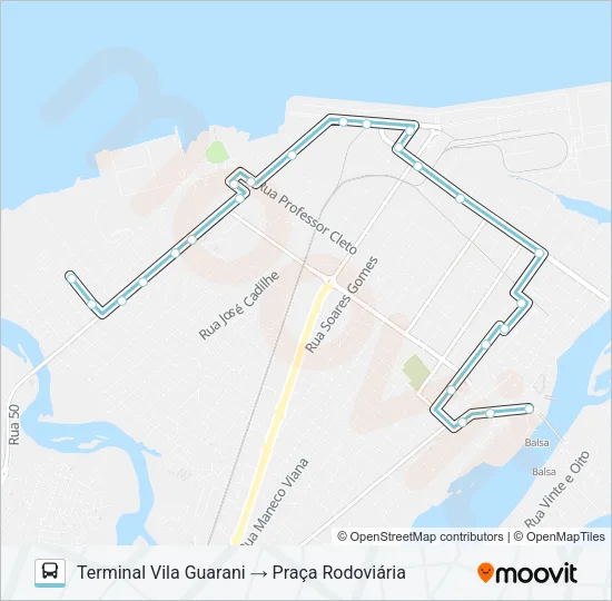 017 TRABALHADOR Bus Line Map