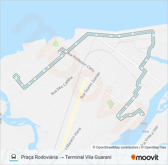017 TRABALHADOR Bus Line Map