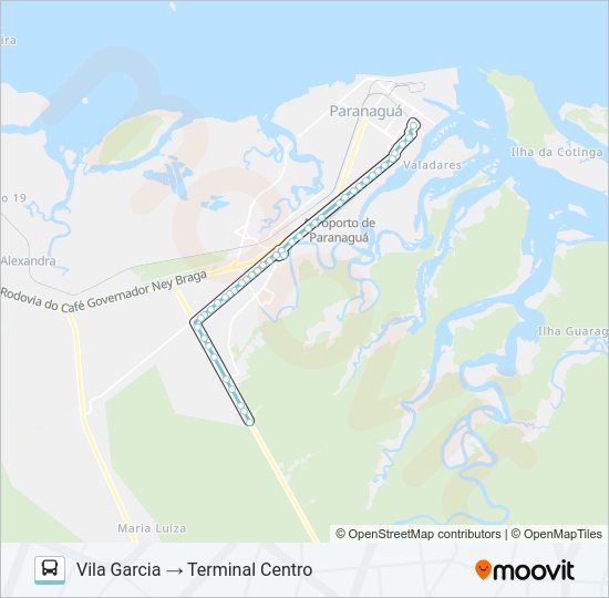 Mapa da linha D24 JARDIM ESPERANÇA / VILA GARCIA de ônibus