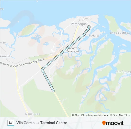 D24 JARDIM ESPERANÇA / VILA GARCIA Bus Line Map