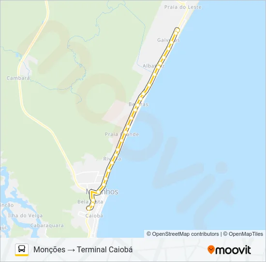 003 MONÇÕES Bus Line Map