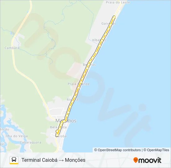 003 MONÇÕES Bus Line Map