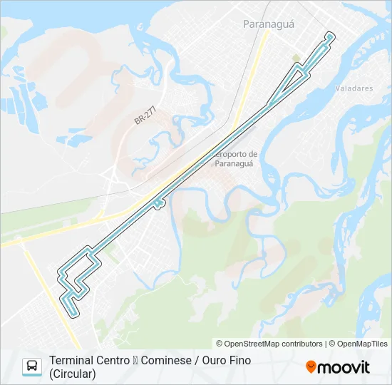 023 COMINESE / OURO FINO Bus Line Map