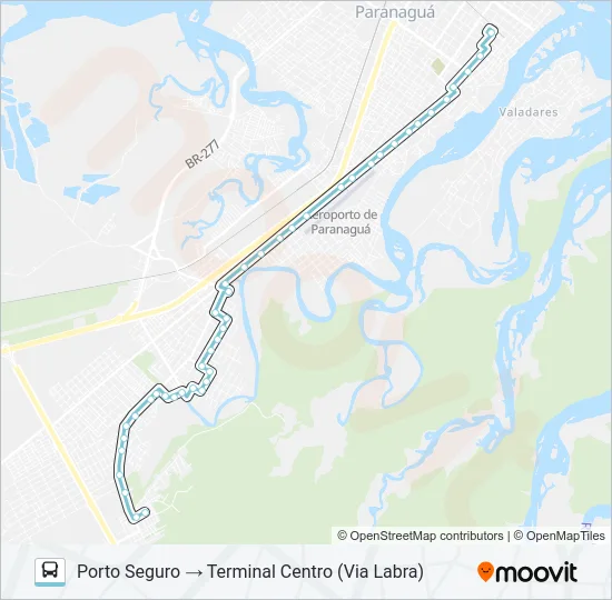 051 PORTO SEGURO (VIA LABRA) Bus Line Map