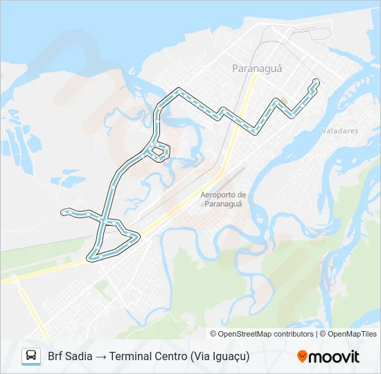 D01 SANTA HELENA (VIA IGUAÇU) Bus Line Map